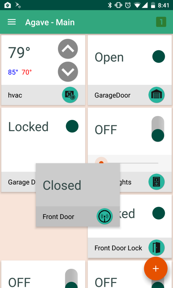 Items that are long-pressed can be dragged around the screen to a new position